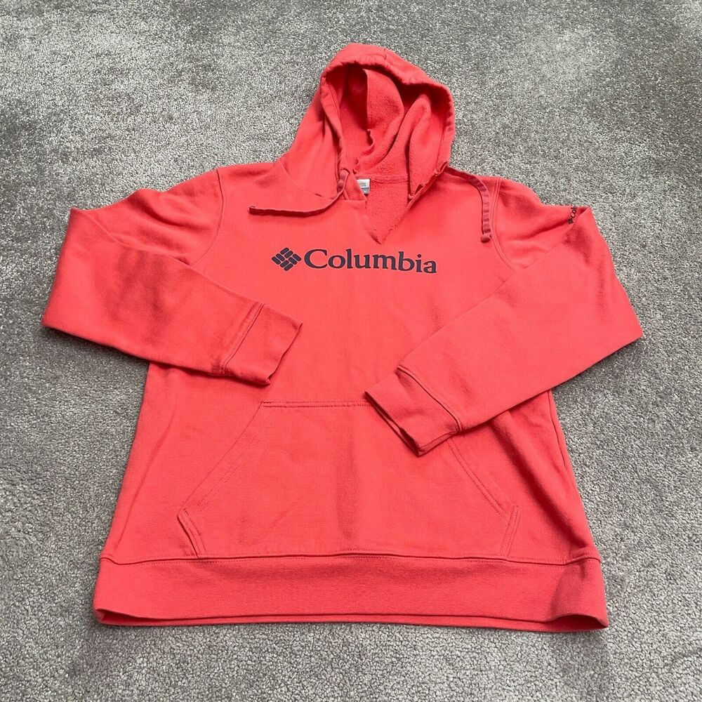 The North Face Pullover Hoodie Sweatshirt Womens Medium Orange Graphic Casual